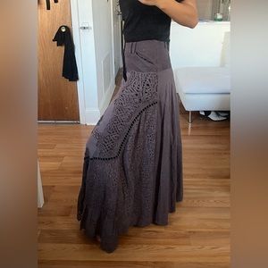 free people night fall maxi skirt